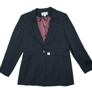 John Meyer of Norwich‎ Women's Black One-button Blazer, Size 12, EUC